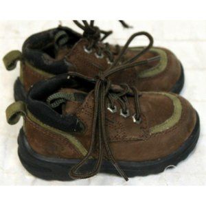 Timberland Baby Boy 5M Brown Leather Sneakers Hiking Shoes Low-tops Lace up